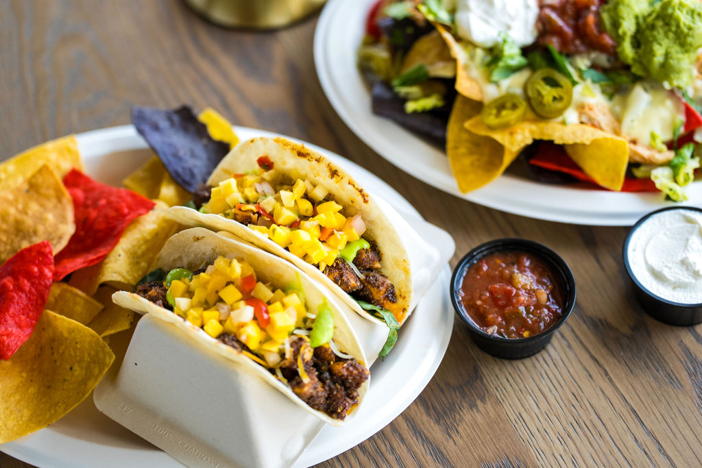 Fish tacos and corn chips